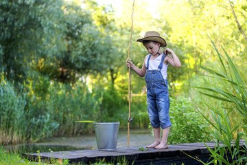 Little boy fishing