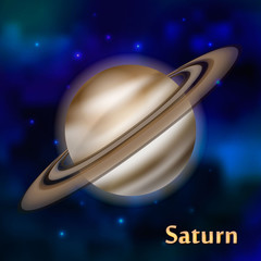 Saturn planet vector illustration