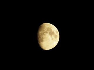 Moon on a black background