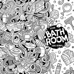 Cartoon doodles Bathroom frame