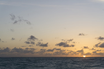 Dramatic sunset over tropical sea