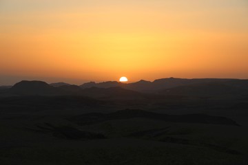 Sunrise in the Negev Desert