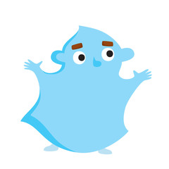 Vector set of cute cartoon kid in colorful halloween costume: gh