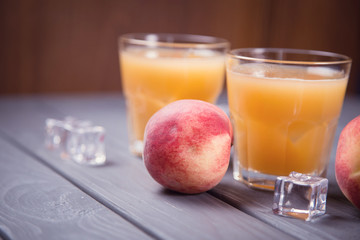 peach juice and fresh peach