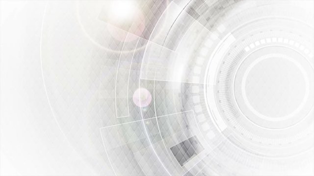 Grey and white futuristic technology abstract motion graphic design. Seamless looping. Video animation Ultra HD 4K 3840x2160