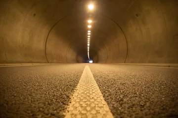 Papier Peint photo Tunnel fond de tunnel de circulation vide