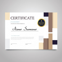 Certificate - horizontal elegant vector document