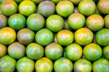Fresh oranges in street market in Thailand.