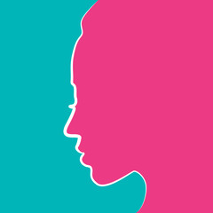 silhouette profil femme © M.studio