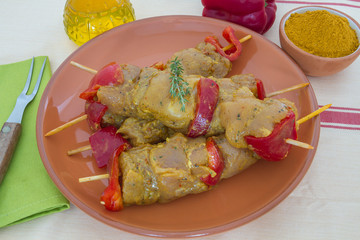 brochettes de poulet 