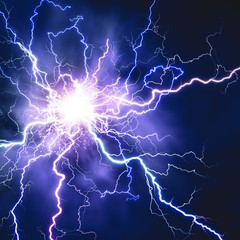 Thunder bolt, industrial and science abstract backgrounds - 163239979