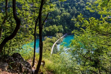 Beautiful Croatian waterfalls in Plitvice Lakes