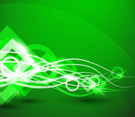 Abstract glowing lines. Vector background