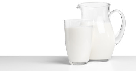 Pitcher  with some milk