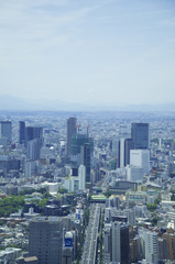 Fototapeta na wymiar 東京都市風景　港区から望む渋谷　2017年