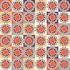 Seamless patterns with geometric ornaments. Vector set of arabic textures