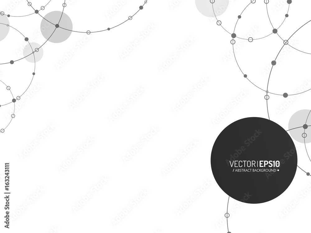 Poster connected lines and dots. network sign. vector illustration