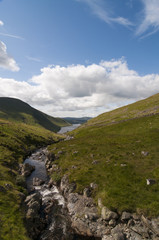 Looking from the top of Talla Water to Talla Water reservoir