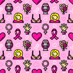 Breast Cancer Awareness seamless pattern