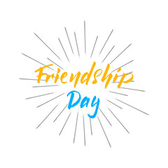 Friendship Day lettering design. Hand drawn typography for Friendship Day