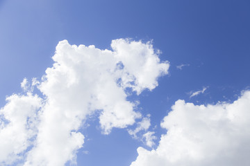  Blue sky with beautiful clouds.