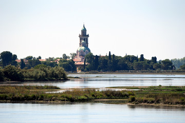 Fototapeta premium Barbana Grado Friuli Venezia Giulia Santuario Mariano Marian sanctuary Lagoon Italien Friaul