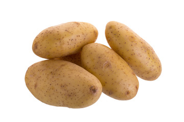 Potatoes isolated on a white background