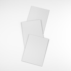 Overlapped three blank brochure template