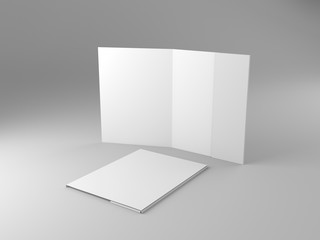 Closed and open folders mock-up template