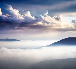 Obraz premium Location place Carpathian, Ukraine, Europe. Dramatic and picturesque morning scene.