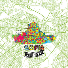 Sofia Travel Secrets Art Map