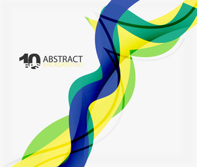 Vector wave lines abstract background