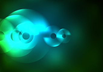 Glowing circles in the dark