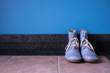 vintage blue boots