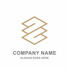 Geometric Infinity Square Cube Space Box Architecture Interior Construction Business Company Stock Vector Logo Design Template 