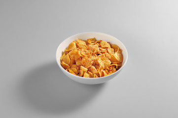 Bowl with corn flakes portion