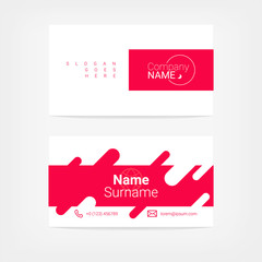 Color business card template.