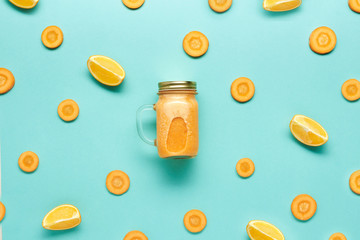 Refreshing orange smoothies