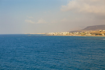 Fototapeta na wymiar View of the sea and the city