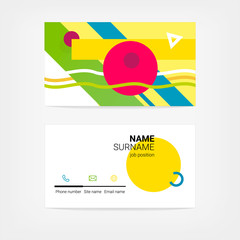 Color business card template.