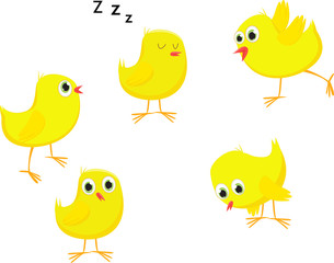 illustration of Cartoon cow standing on grass