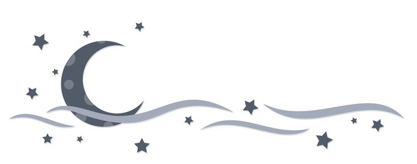 Logo with moon. 