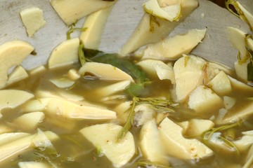 Thai bamboo shoot soup