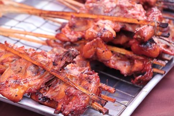 Grilled chicken on street