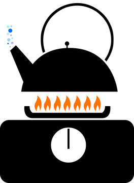 kettle vector black silhouette