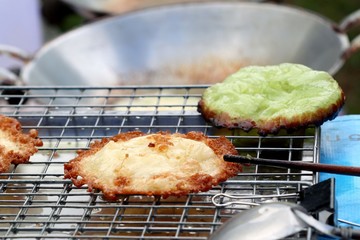 Fried dough on street road