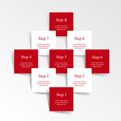 Step by step infographic.