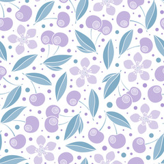 Fototapeta premium Cute cherry seamless pattern.