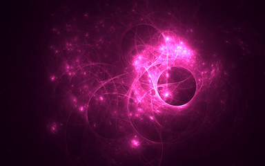 3D rendering abstract fractal light background