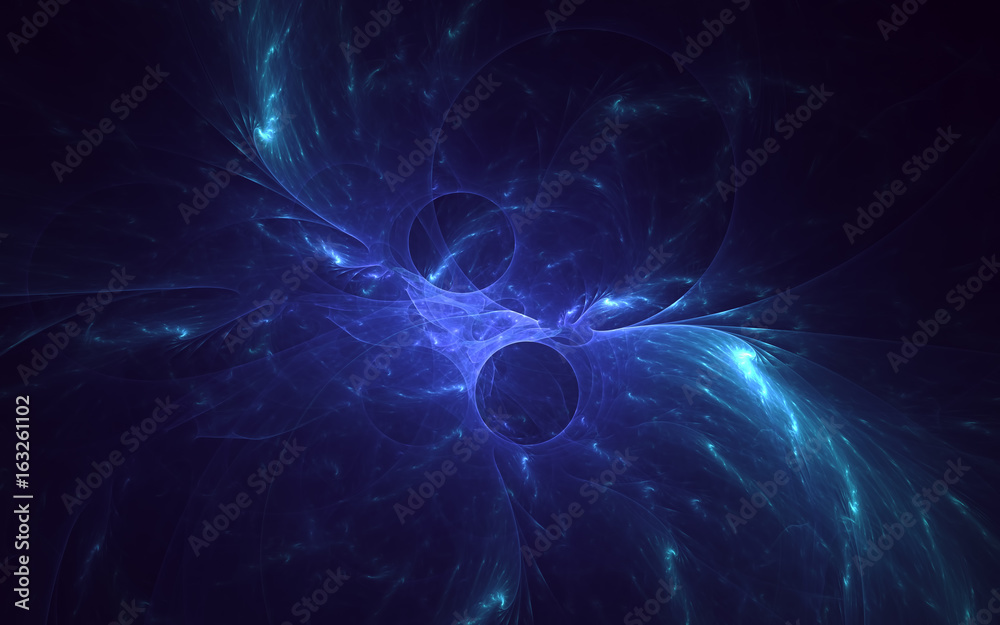 Wall mural 3d rendering abstract fractal light background